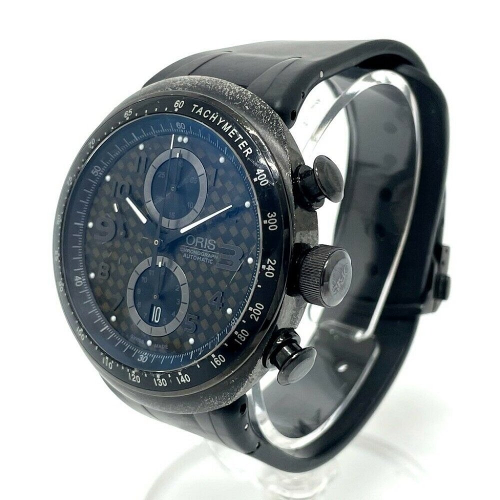 Authentic ORIS 7611 Chronograph TT3 CHRONOGRAPH BLACK Automatic Wristwatch